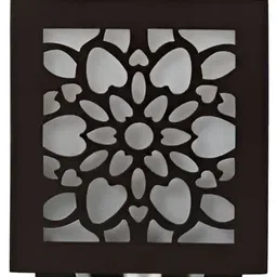 Areezo Brown Wooden Square Shaped Wall Lamp-image-56