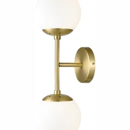 Areezo Gold-Toned & White Abstract Shaped Metal Wall Lamp-image-78