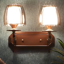 ELIANTE Brown Iron Contemporary Abstract Shaped Wall Lamp-image-12