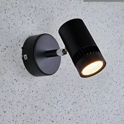 Mufasa Black Cylinder Aluminium Wall Lamp-image-6