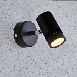 Mufasa Black Aluminium Contemporary Cylinder LED Spot Wall Lamp-31