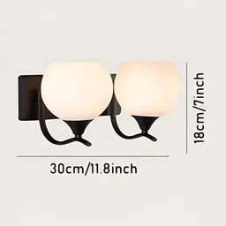 Lyse Decor Black Metal Abstract Shaped Wall Lamp image 2