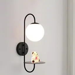 BrightLyt Black & White Spherical Shaped Metal Wall Lamp-image-32
