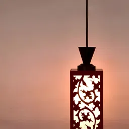 Gojeeva Red Wood Square Shaped Wall Lamp image 4