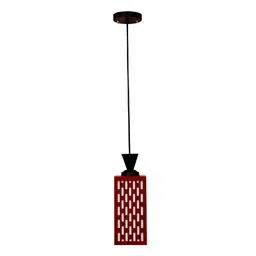 Gojeeva Red Wood Square Shaped Wall Lamp image 5