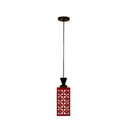 Gojeeva Red Wood Square Shaped Wall Lamp image 4