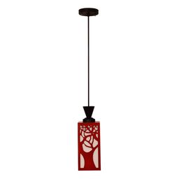 Gojeeva Red Wood Square Shaped Wall Lamp image 3