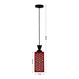 Gojeeva Red Wood Square Shaped Wall Lamp image 5