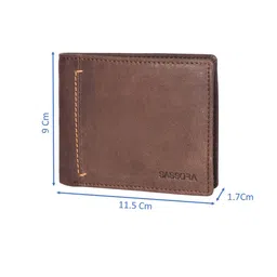 Sassora Unisex Leather Two Fold Wallet image 5