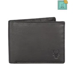 WildHorn Men Black Textured RFID Protected Leather Two Fold Wallet-image-59