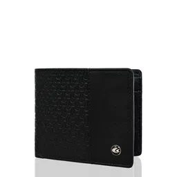 Allen Cooper Men Geometric Textured Leather Two Fold Wallet-image-8