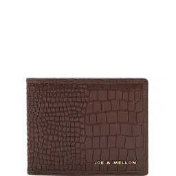 Joe & Mellon Men Geometric Textured Leather Two Fold Wallet-picture-12