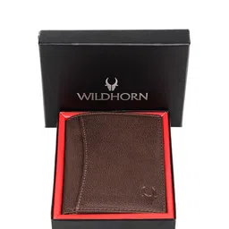 WildHorn Men Brown Solid Leather Two Fold Wallet-48