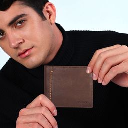 Sassora Unisex Textured Leather Two Fold Wallet-51