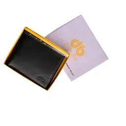 Designer Bugs Men Black Leather Two Fold Wallet-image-49