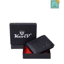 Keviv Men Black Leather Two Fold Wallet-image-98