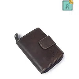 Goatter Men Coffee Brown Leather Two Fold Wallet-45