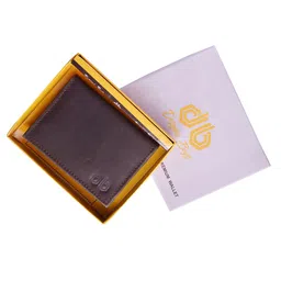 Designer Bugs Men Brown Leather Two Fold Wallet-image-50