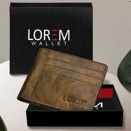 LOREM Men Brown Printed Two Fold Wallet-28