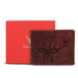REDHORNS Men Animal Printed Embossed Design Leather RFID Two Fold Wallet-29