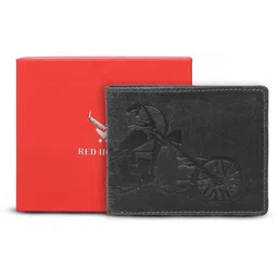 REDHORNS Men Printed Leather Two Fold Wallet-10