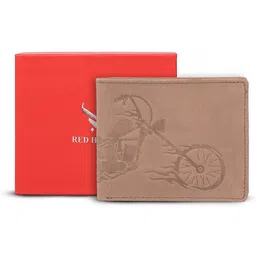 REDHORNS Men Printed Leather Two Fold Wallet-37