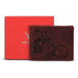 REDHORNS Men Printed Leather Two Fold Wallet-12