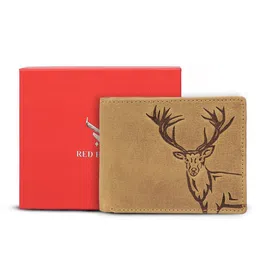 REDHORNS Men Animal Printed Leather Two Fold Wallet-36