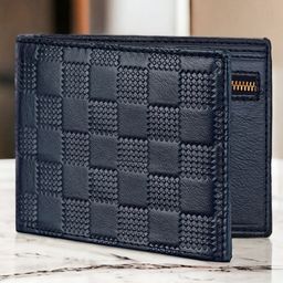 LORENZ Men Textured Leather RFID Two Fold Wallet-47