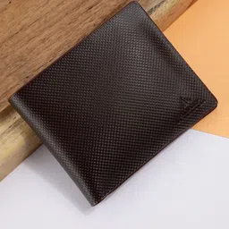 Alvaro Castagnino Men Brown & Black Leather Two Fold Wallet-image-65
