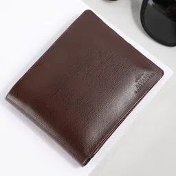 Alvaro Castagnino Men Brown Leather Two Fold Wallet-image-59