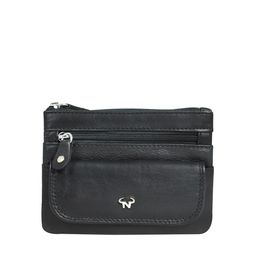 CALFNERO Unisex Black Leather Zip Around Wallet-19