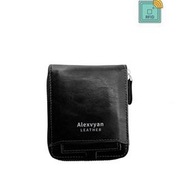 Alexvyan Men Leather Zip Around Wallet-34