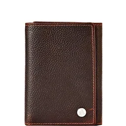 Eske Men Textured Brand Logo RFID Leather Three Fold Wallet-image-96