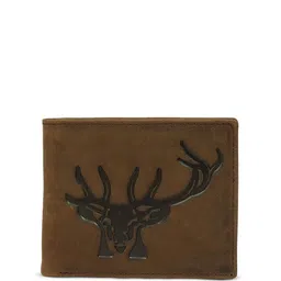 REDHORNS Men Animal Printed Leather Two Fold Wallet image 2
