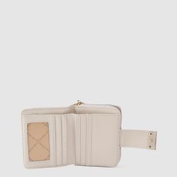 Lino Perros Women Off-White Croc Textured Two Fold Wallet image 4