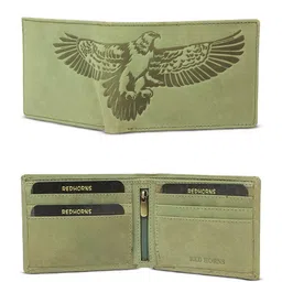 REDHORNS Men Graphic Printed Leather Two Fold Wallet image 2