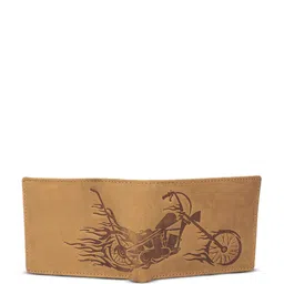 REDHORNS Men Graphic Printed Embossed Design Leather RFID Two Fold Wallet image 2