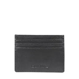CALFNERO Unisex Black Leather Card Holder-30