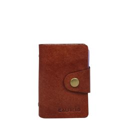 CALFNERO Unisex Brown Leather Card Holder-12
