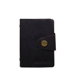 CALFNERO Unisex Brown Leather Card Holder-17