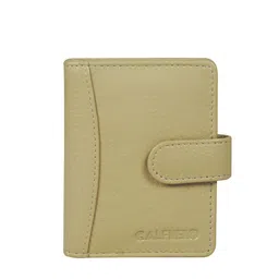 CALFNERO Unisex Cream-Coloured Leather Card Holder-37