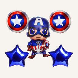 Special You Blue & Red 5 Pieces Captain America Balloons-image-37