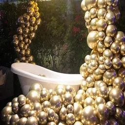 CHOCOZONE Gold Toned Pack of 100 12" Golden Metallic Balloons image 3