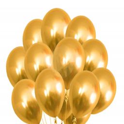 CHOCOZONE Gold Toned Pack of 100 12" Golden Metallic Balloons image 4