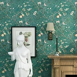 Asian royal Green & White Printed Self Adhesive Wall Sticker-image-19