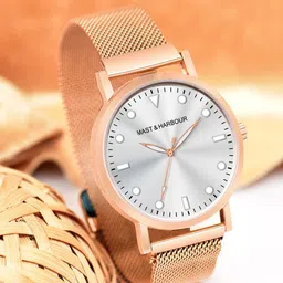 Mast & Harbour Men Stainless Steel Bracelet Style Straps Analogue Watch HOBMH-241G-RG-picture-46