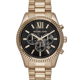 Michael Kors Men Textured Dial & Stainless Steel Straps Analogue Watch MK9155-47
