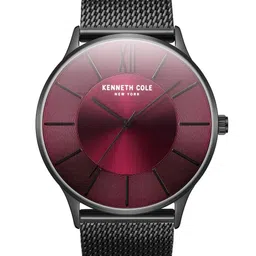 Kenneth Cole Men Burgundy Dial & Stainless Steel Bracelet Style Straps Analogue Watch-image-88