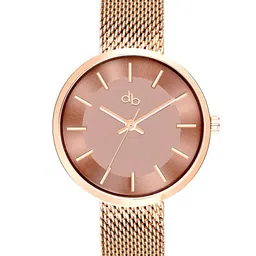 DressBerry Women Dial & Rose Gold Toned Bracelet Style Straps Analogue Watch DB-004-46